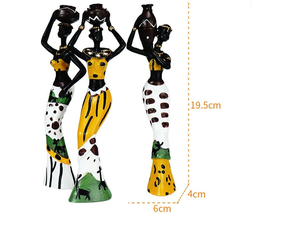 Kit de estatuetas decorativas - Africanas