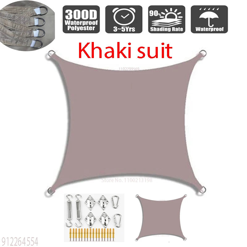 Toldo quadrado Portátil Impermeável Flexível e Resistente Com Proteção UV