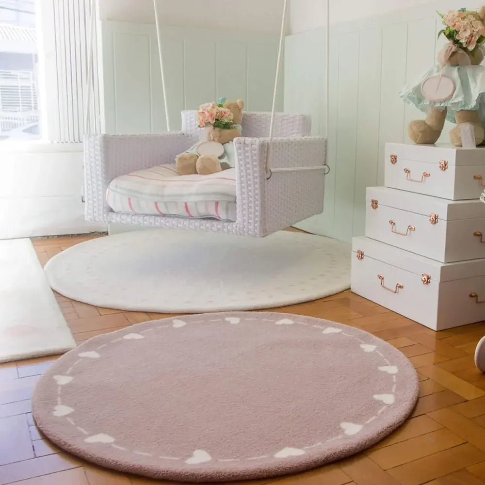 Tapete Infantil Redondo Coleção Amor Perfeito