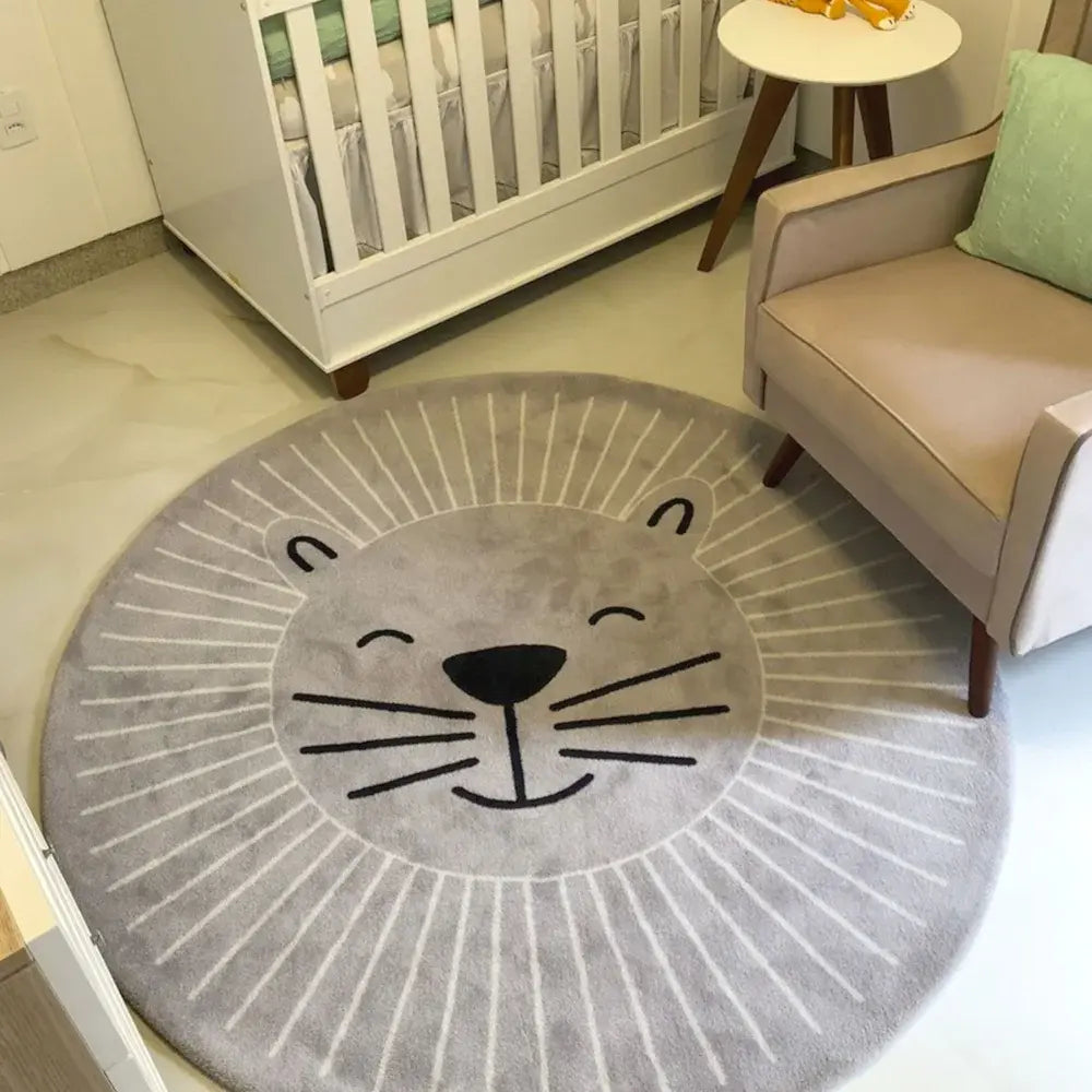 Tapete Infantil Redondo Coleção Safari Fun