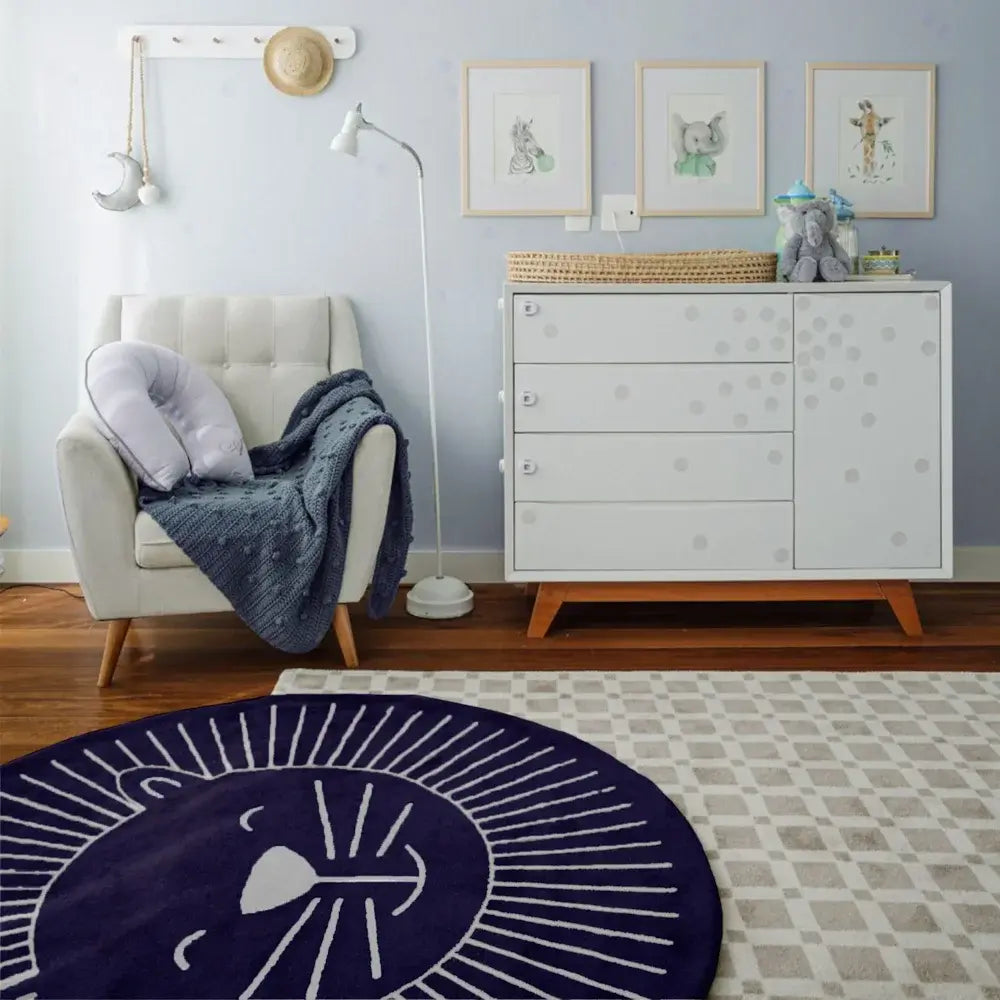 Tapete Infantil Redondo Coleção Safari Fun