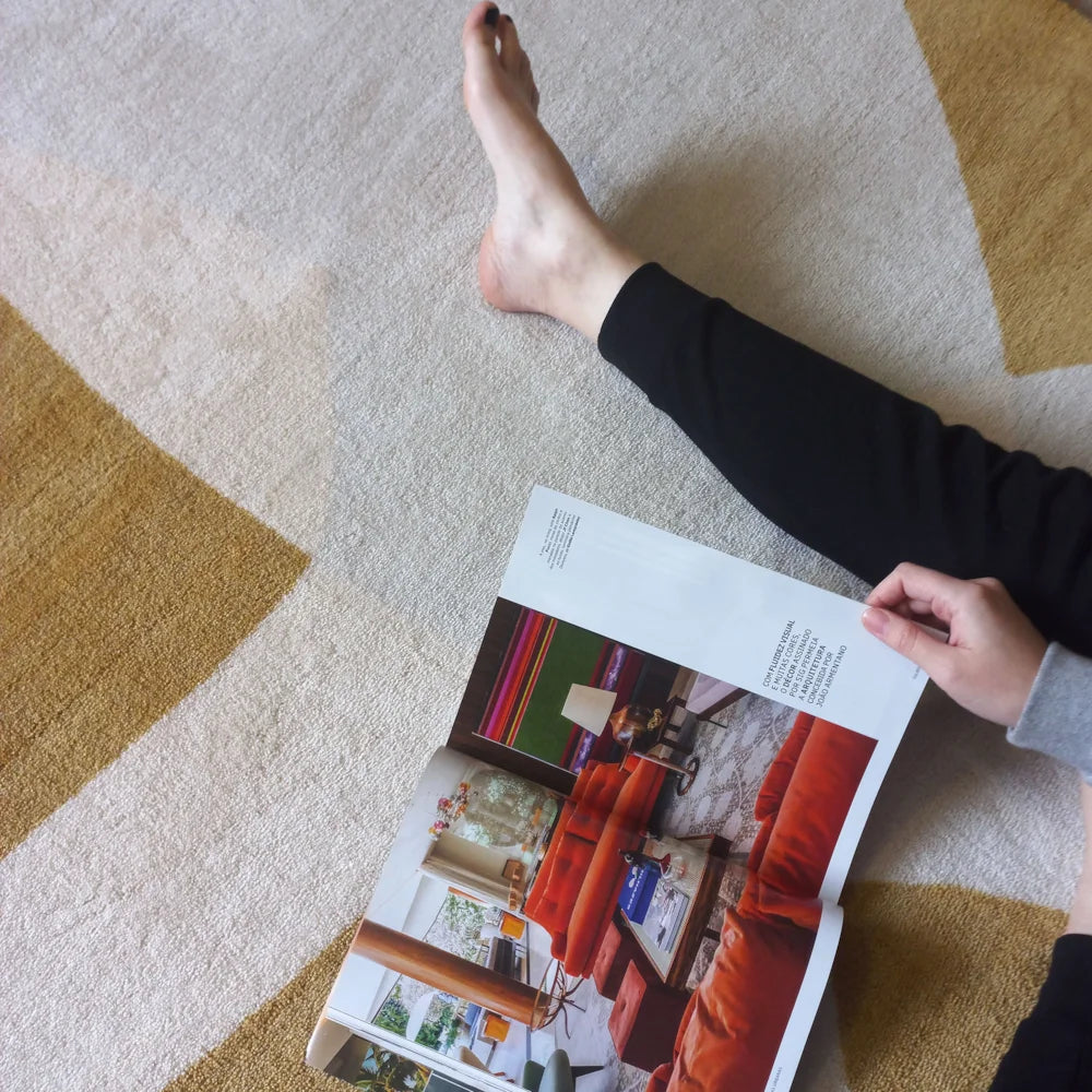 Tapete Orgânico Abstrato Grande - Coleção Flow