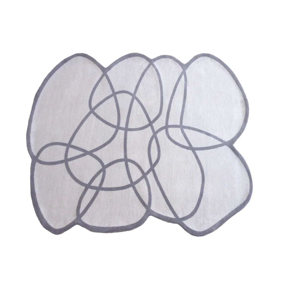 Tapete Orgânico Abstrato Grande - Coleção Flow