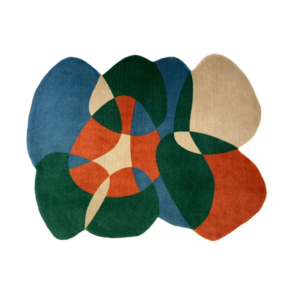 Tapete Orgânico Abstrato Grande - Coleção Flow