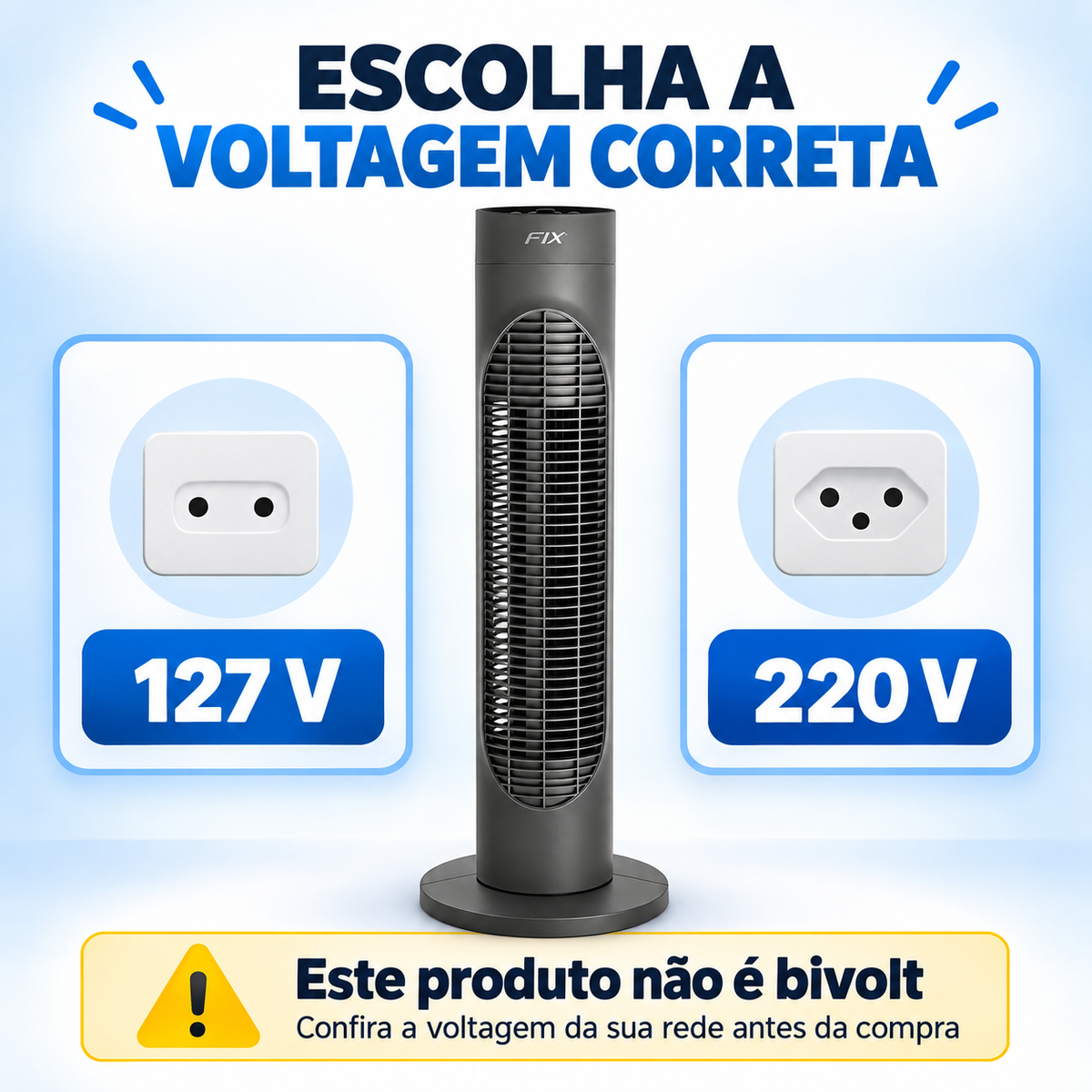 VENTILADOR DE TORRE COM CONTROLE REMOTO, TIMER E OSCILAÇÃO