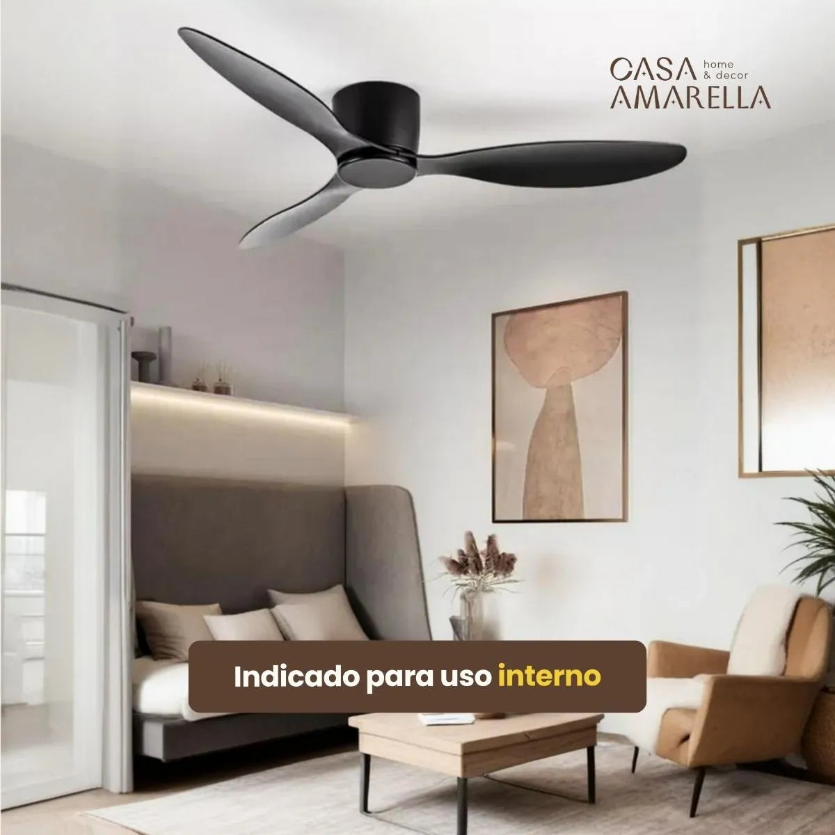 Ventilador de teto moderno com controle remoto - ZenithBreeze