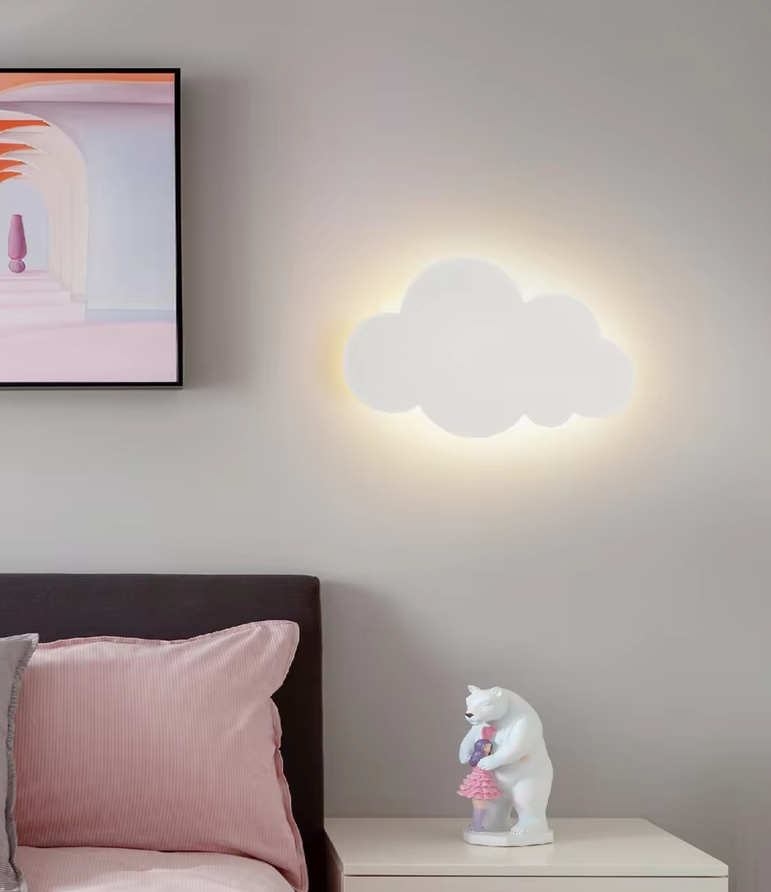 Luminária Decorativa de Parede Infantil LED Nuvem