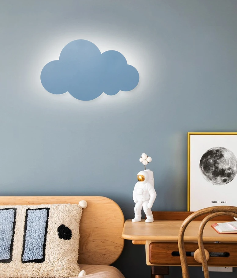 Luminária Decorativa de Parede Infantil LED Nuvem