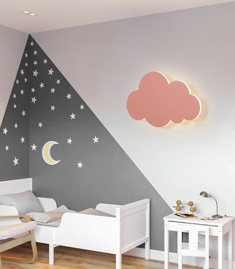 Luminária Decorativa de Parede Infantil LED Nuvem