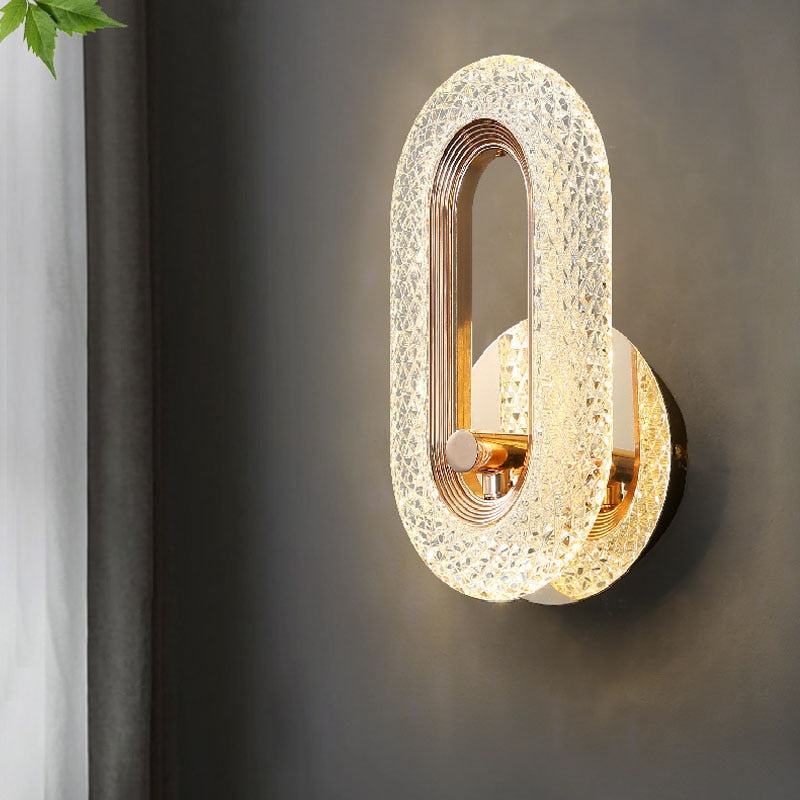 Luminária Arandela Oval de Luxo Cristal - CrystalLux