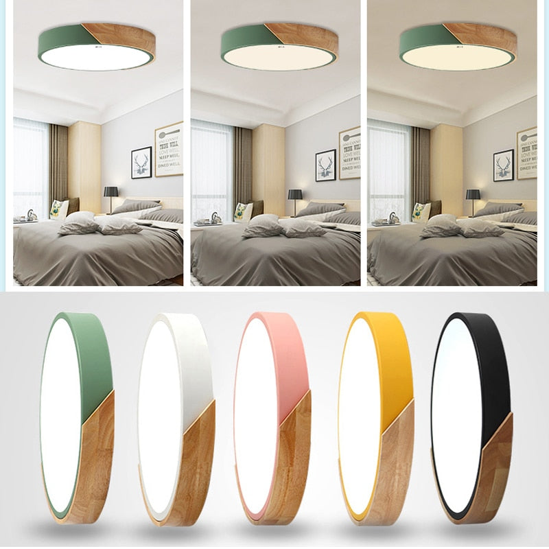 Luminária de teto Decorativa Redonda LED com controle remoto, controle pelo Celular, Alexa ou Google Home