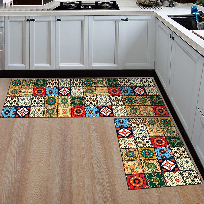 Conjunto de Tapetes antiderrapentes para cozinha  - Kitchen Mat Design