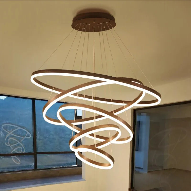 Lustre Pendente Circular em Led com controle remoto - Nordic Europe LUX