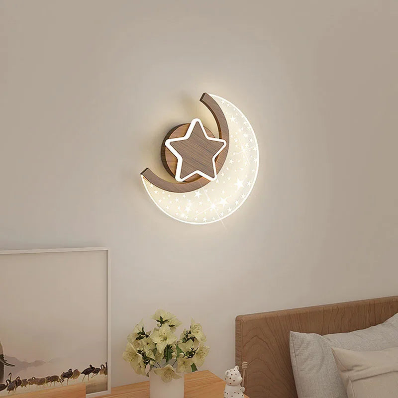 Luminária Infantil LED Estrela e Lua