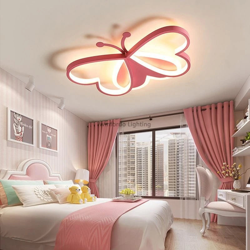 Lustre Decorativo Infantil Butterfly LED