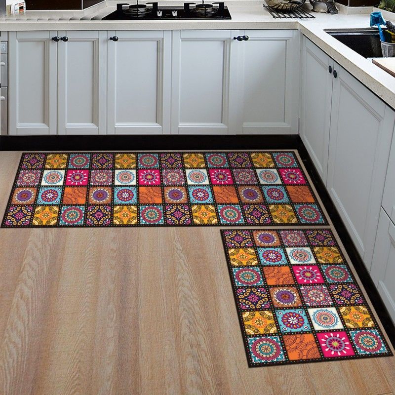 Conjunto de Tapetes antiderrapentes para cozinha  - Kitchen Mat Design