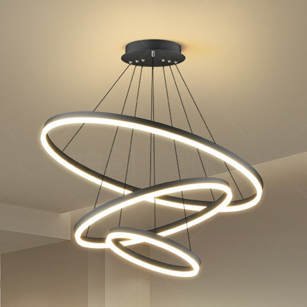 Lustre Pendente Circular Triplo em Led - Nordic Europe