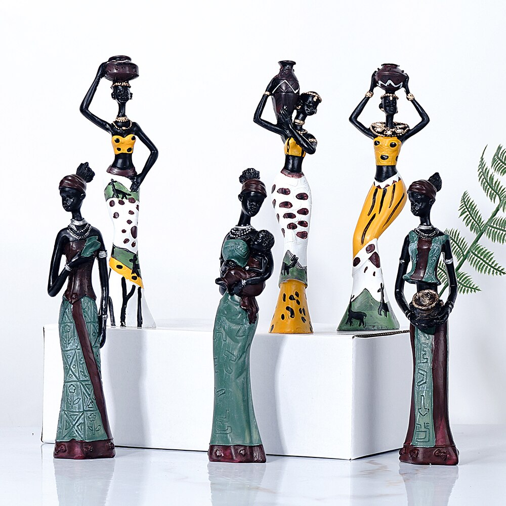 Kit de estatuetas decorativas - Africanas