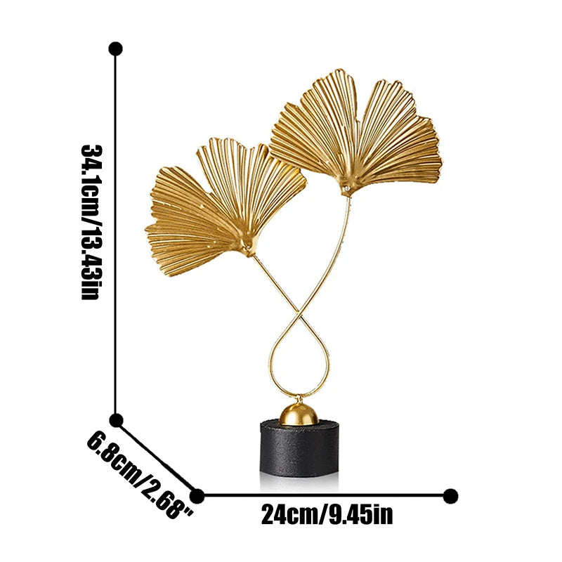 Escultura decorativa de Metal Premuim - Abstrata Elegância Natural