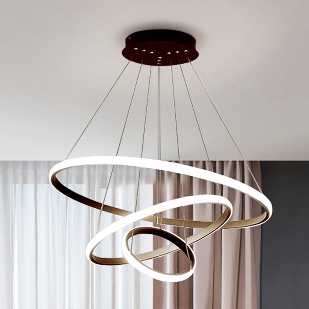 Lustre Pendente Circular Triplo em Led - Nordic Europe