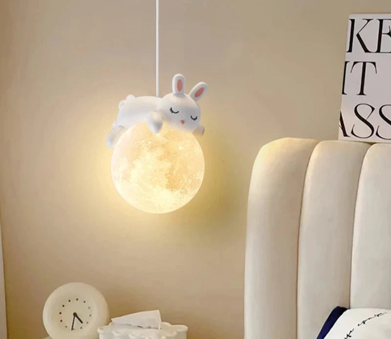 Luminária Infantil Nordic Rabbit & Bear