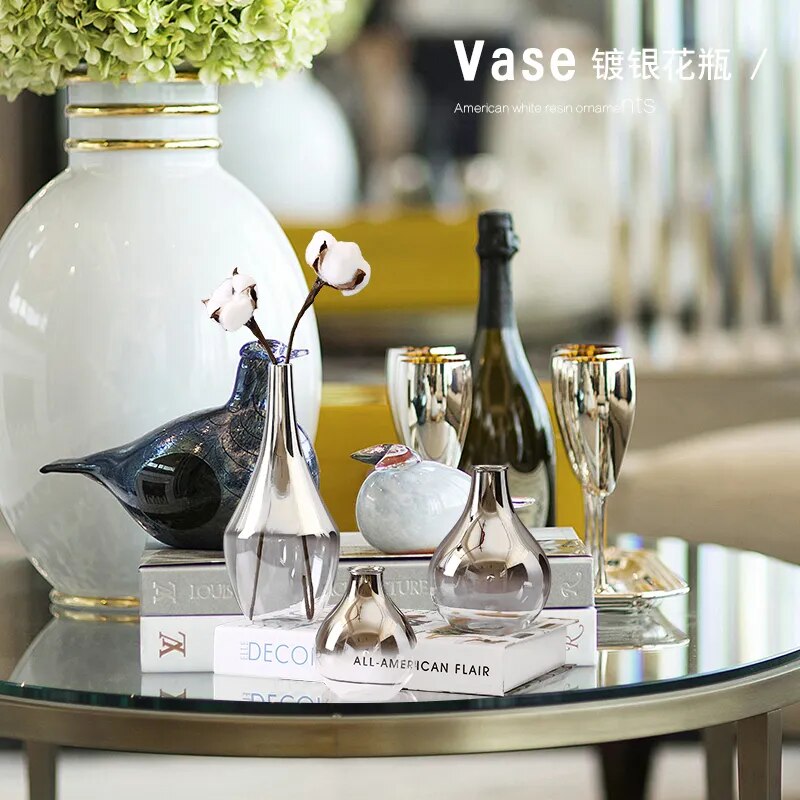 Vaso decorativo moderno para planta de vidro