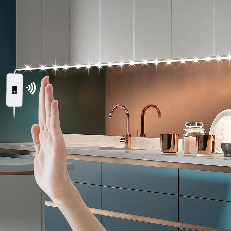 Fita LED decorativa com sensor de movimento para cozinha quarto banheiro