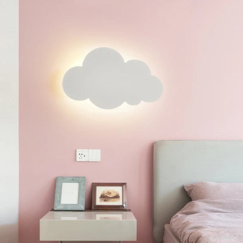 Luminária Decorativa de Parede Infantil LED Nuvem