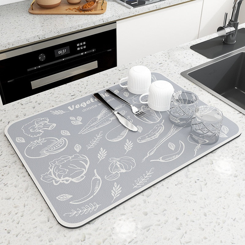 Tapete Escorredor de Louça Ultra Absorvente - Magic Mat Kitchen Pro