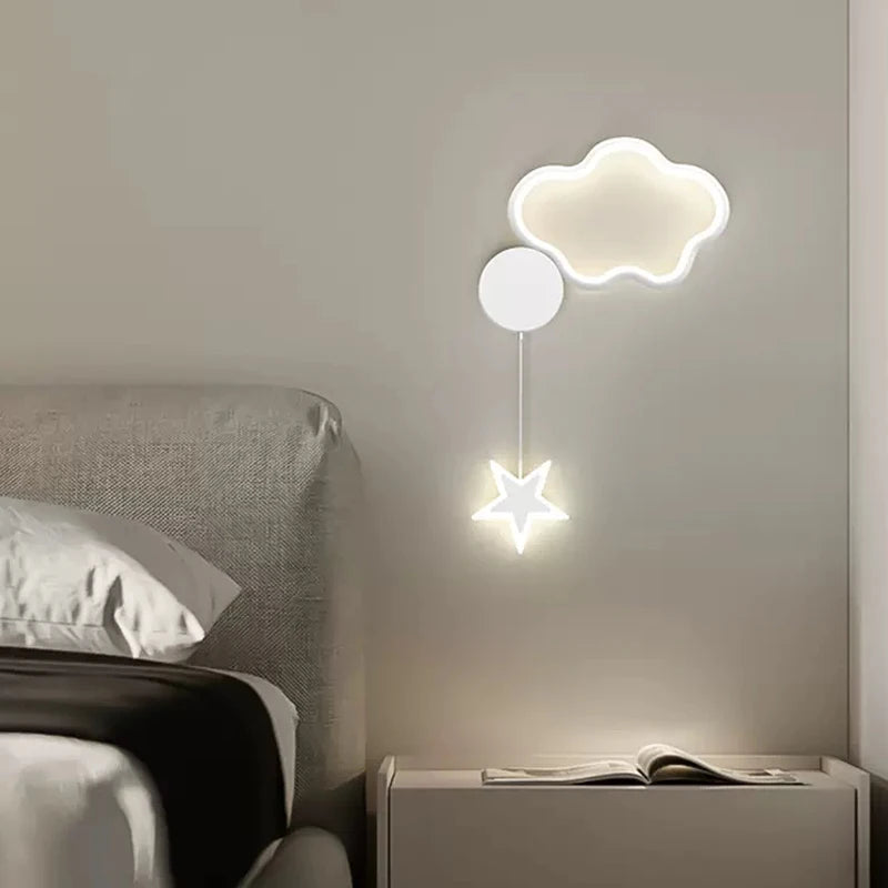 Luminária Infantil de Parede LED Cloud Star Moon