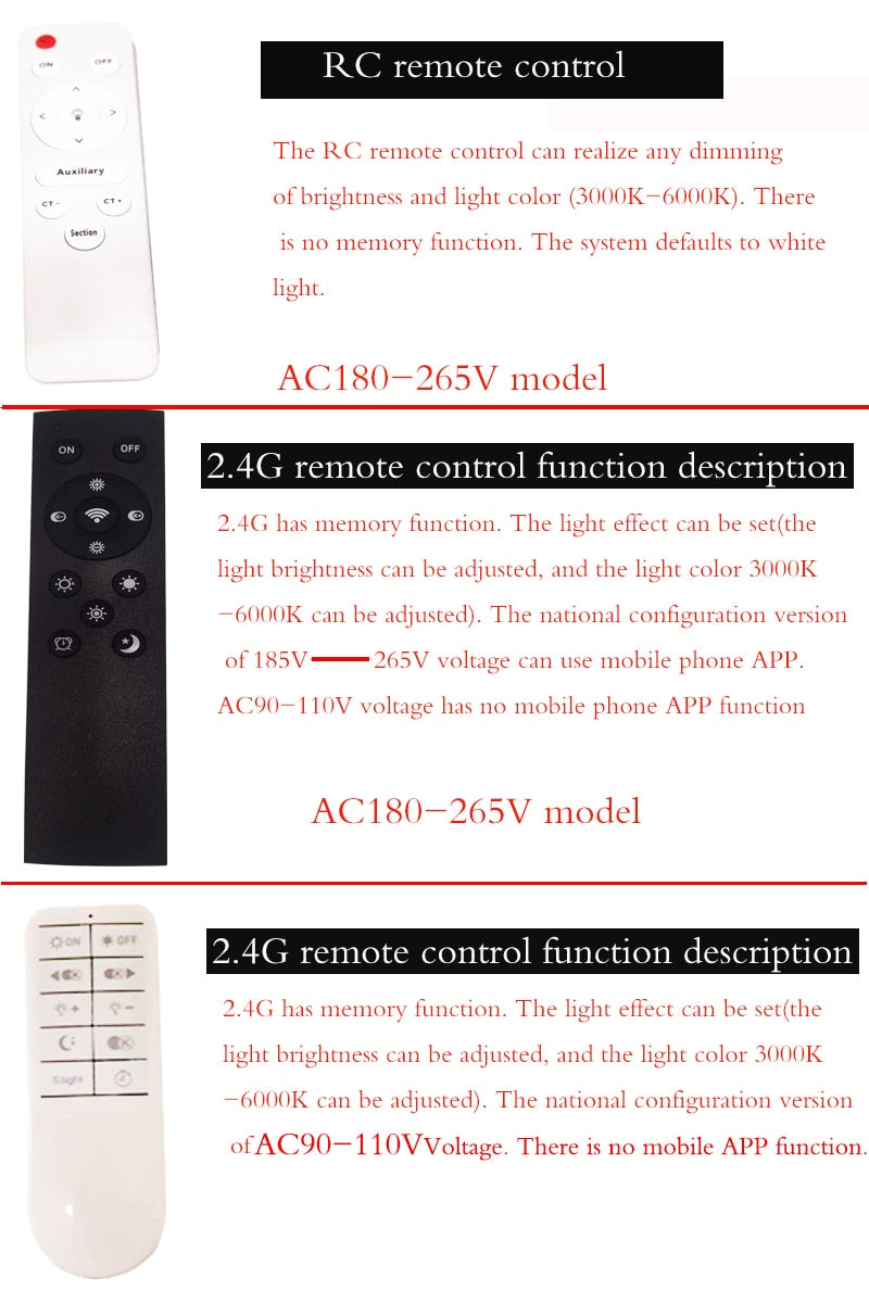 Luminária de teto Decorativa Redonda LED com controle remoto