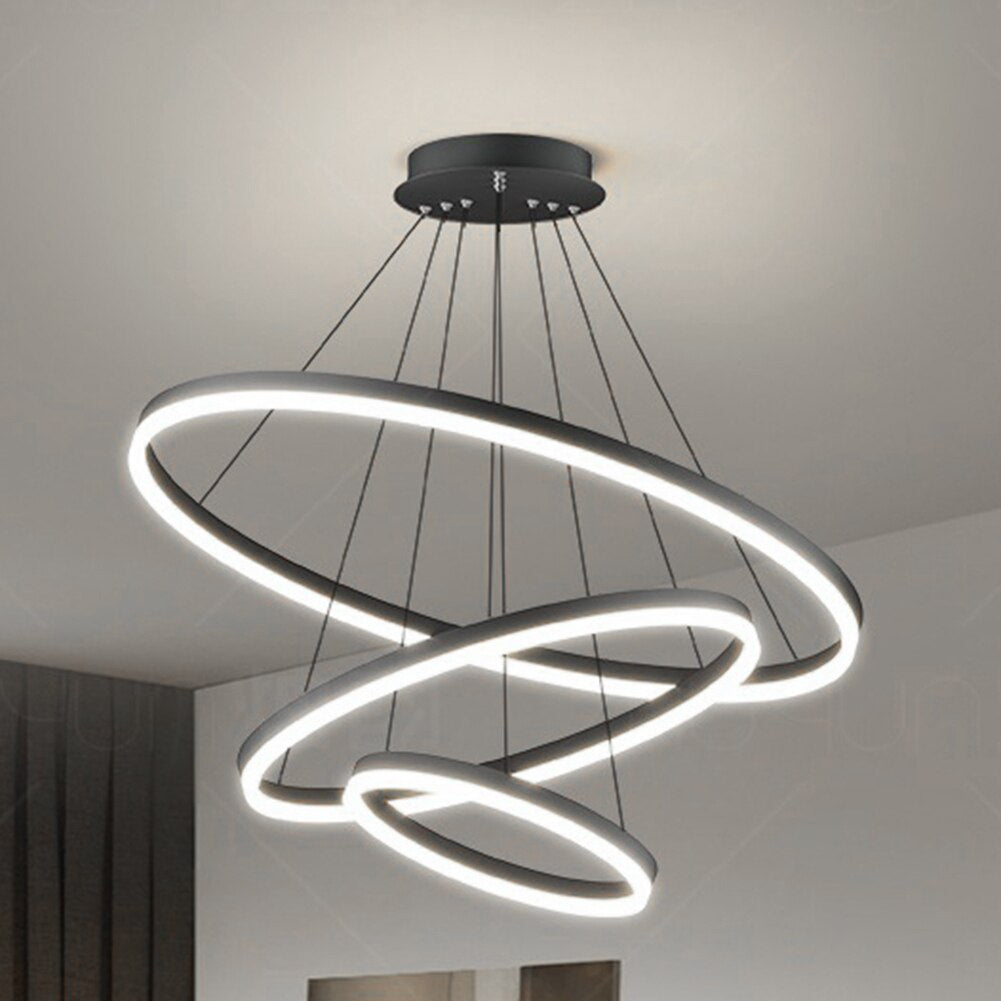 Lustre Pendente Circular Triplo em Led - Nordic Europe