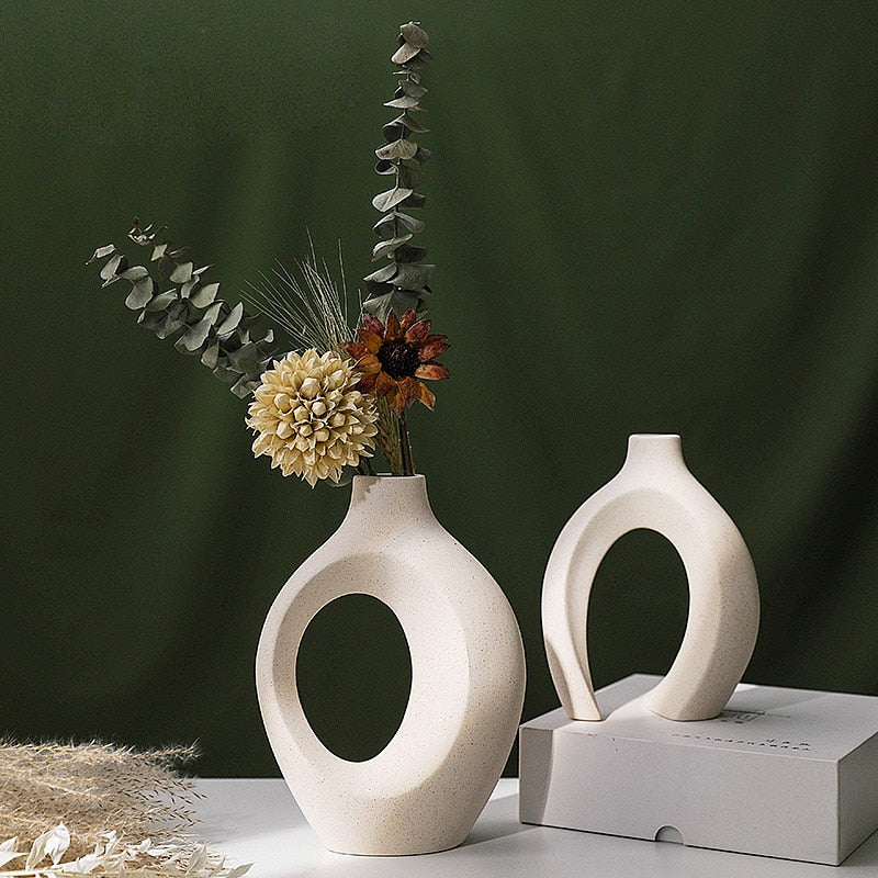 Conjunto de Vasos Decorativos de Cerâmica Premuim - Abraço Eterno