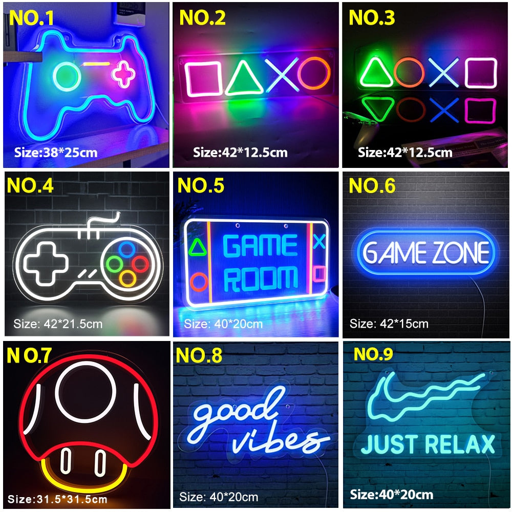 Luminária Decorativa LED NEON - Gamer