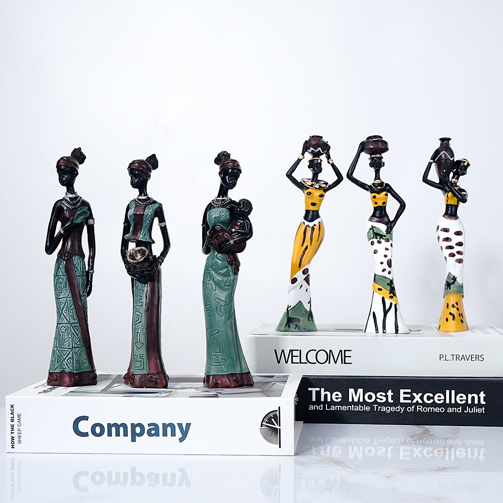 Kit de estatuetas decorativas - Africanas