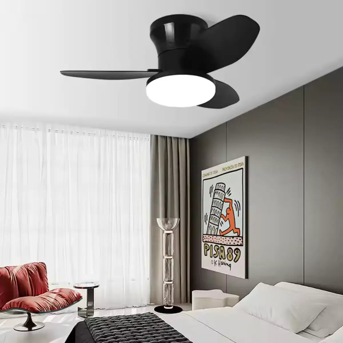 Ventilador de Teto Moderno e Compacto ZenithBreeze® Compact - 3 Pás