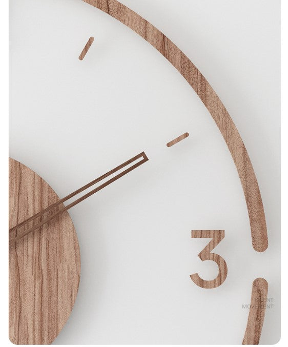 Relógio de Parede Decorativo Moderno de Madeira - WoodCraft Elite