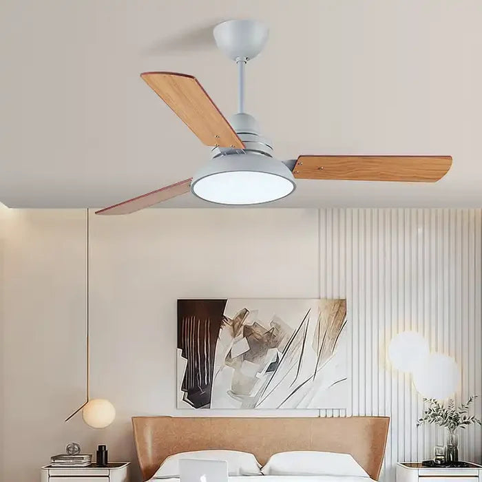 Ventilador de teto moderno com Luminária - ZenithBreeze Street Cinza