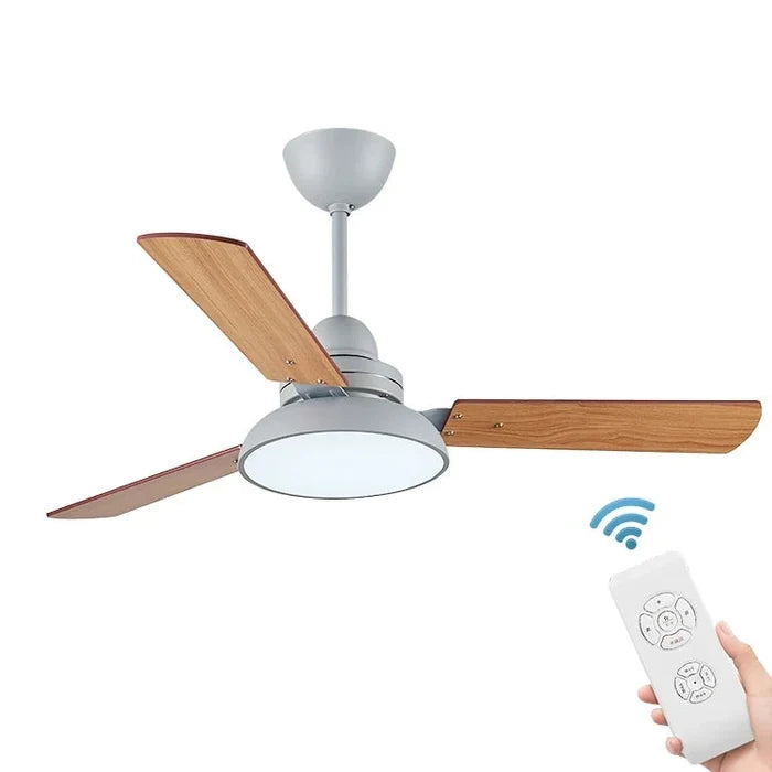 Ventilador de teto moderno com Luminária - ZenithBreeze Street Cinza