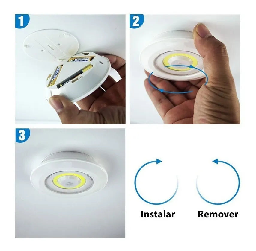 Kit de Iluminação Led Sem Fio com Controle Remoto - Compre 4 leve 6