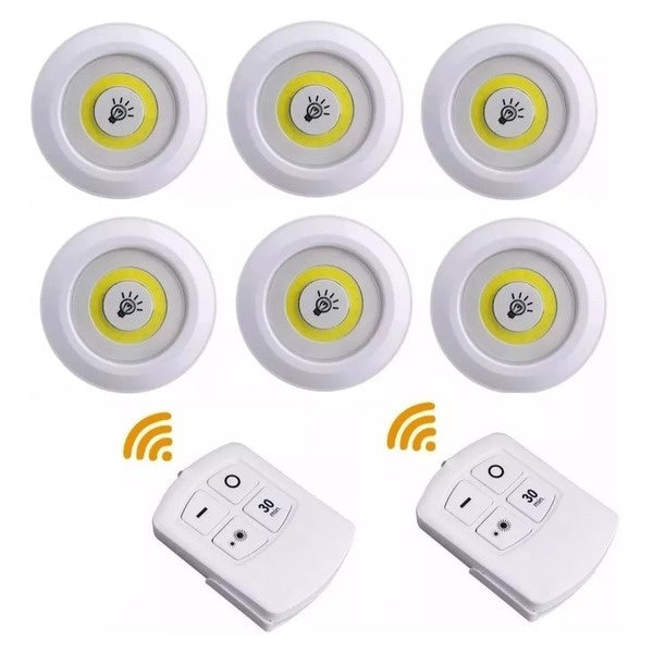 Kit de Iluminação Led Sem Fio com Controle Remoto - Compre 4 leve 6