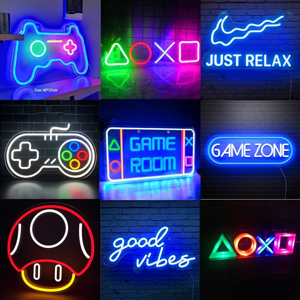 Luminária Decorativa LED NEON - Gamer