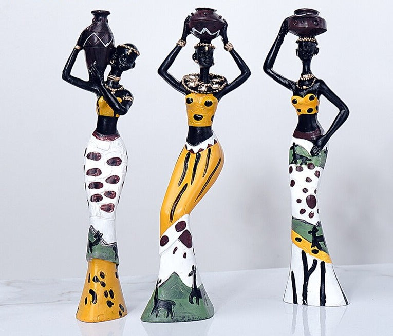 Kit de estatuetas decorativas - Africanas