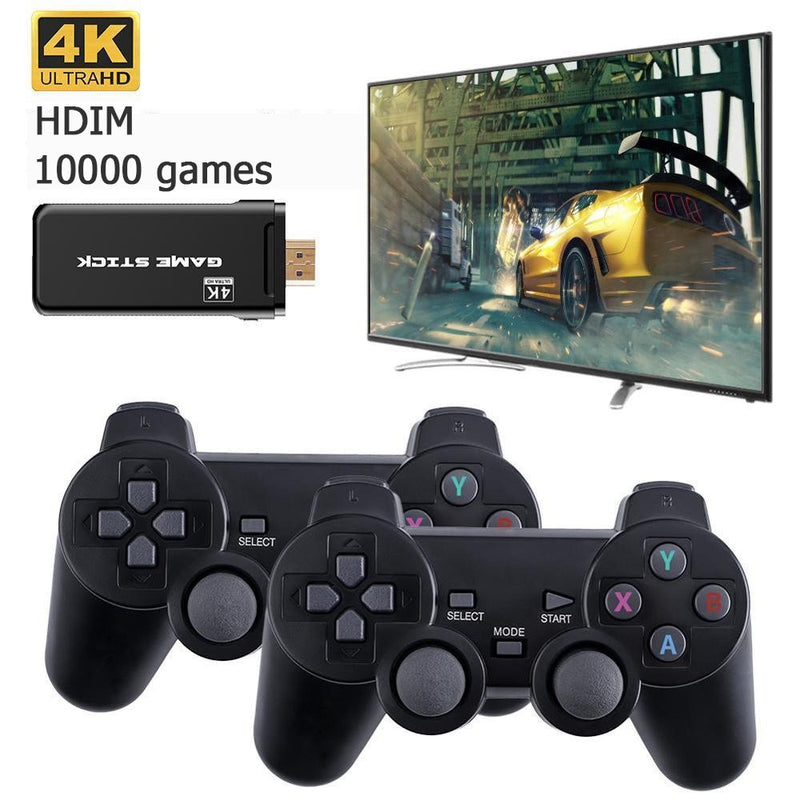 Super Game Stick Retrô Versão 2023 64 GB, com 10.000 jogos + 2 control